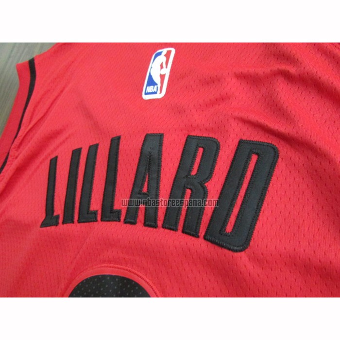 Camiseta Portland Trail Blazers Damian Lillard NO 0 Statement 2019-20 Rojo